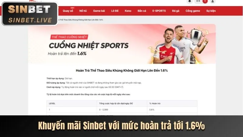 Hoàn Trả Tiền Thua 6bet chính thức